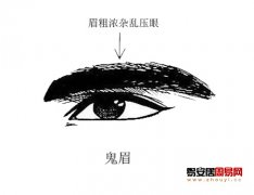 灵犀眉毛课堂:鬼眉面相算命图解