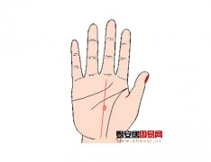 灵犀事业线课堂:手相事业线上有岛纹算命图解