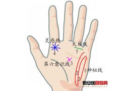 灵犀手相课堂:天生直觉较强的手相图解