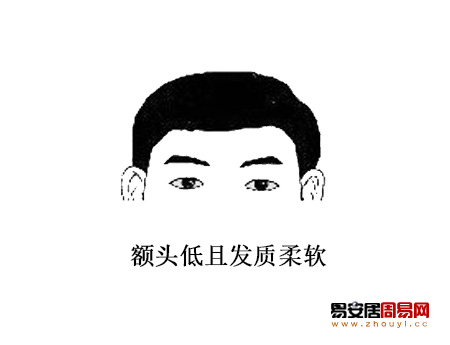 额头低且发质柔软