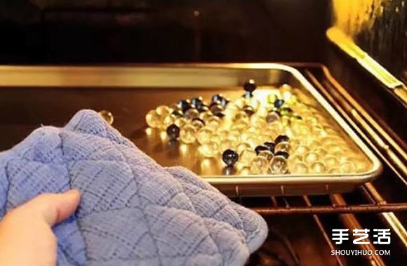 水晶玻璃球制作教程 弹珠DIY冰裂水晶的方法