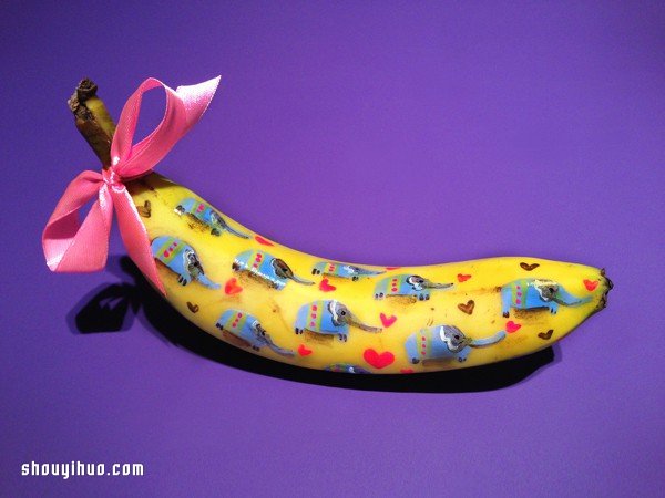 香蕉创意DIY，变身超越食物范畴的艺术品