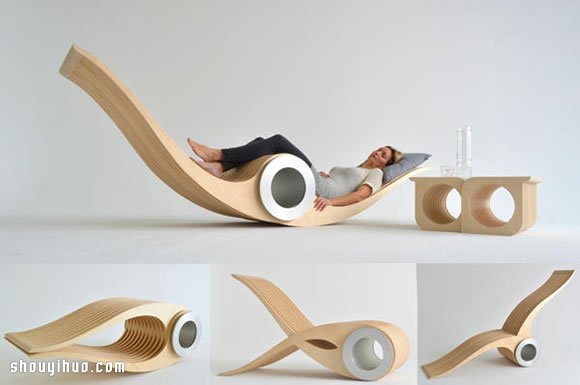 悠闲而优雅 多角度折叠躺/坐/卧椅设计