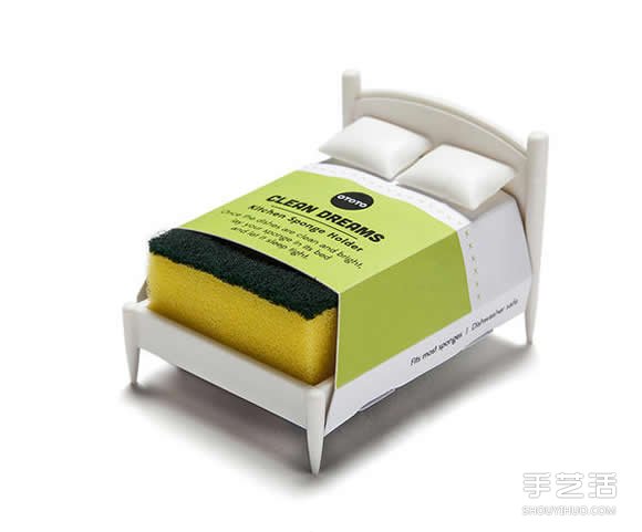 床铺造型菜瓜布架 兼具趣味和实用性的设计