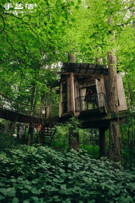 童年幻想的梦幻树屋 森林中的秘密基地！