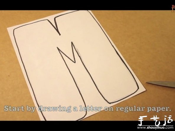 手工DIY字母装饰画的教程