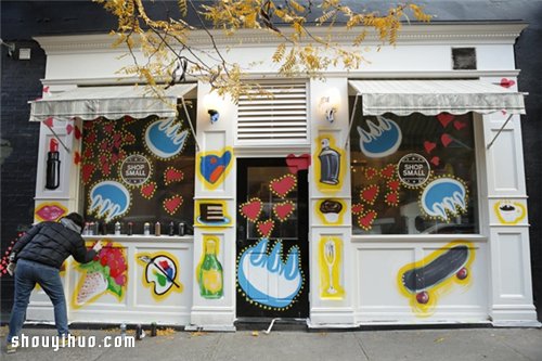 店铺外墙上的涂鸦艺术 帮助店主们招揽顾客