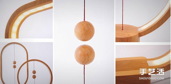Heng 木球磁吸桌灯 重新思考电灯开关的型态