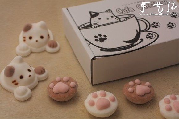 可爱的3D猫咪棉花糖
