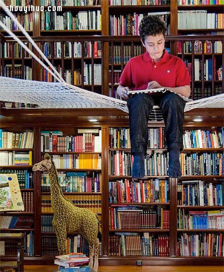 图书馆安装“阅读网” 变成儿童最爱游乐区