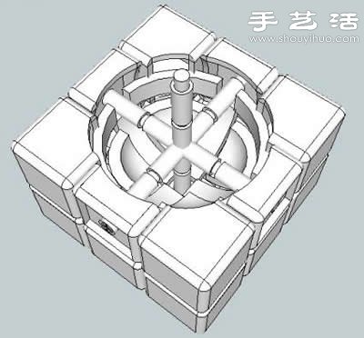 魔方结构三维立体模型图