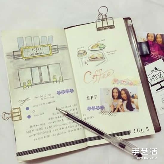 马来西亚女生做的旅行手账日记本 很有爱！