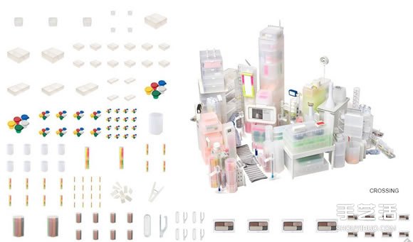 一万个无印良品商品DIY制作出东京城市模型
