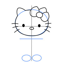 Hello Kitty简笔画的画法 猫咪简笔画教程