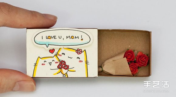 小巧可爱的火柴盒手工制作独一无二的万用卡片