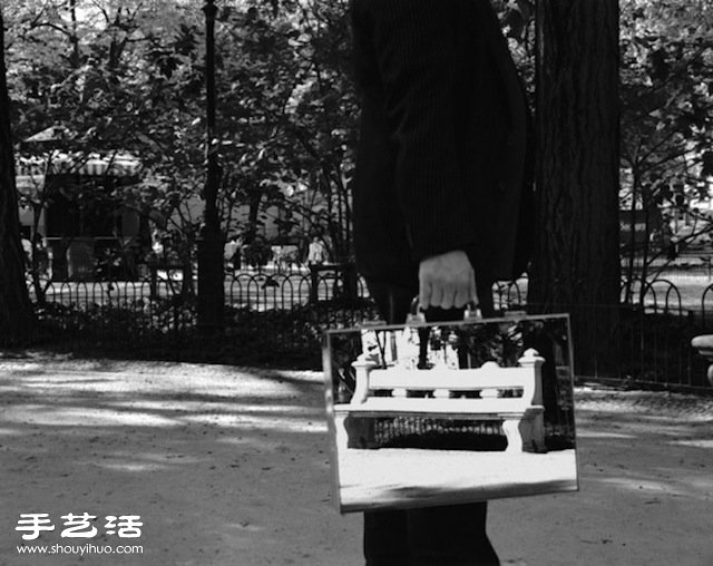 葡萄亚裔摄影师作品:男人与他的城市行李箱