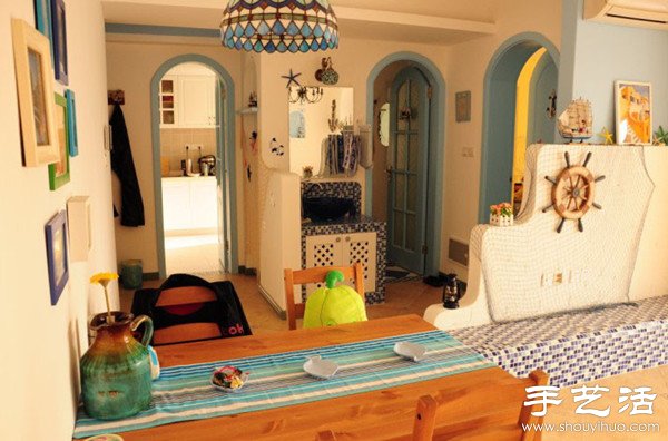 地中海风格一居室小户型装修图