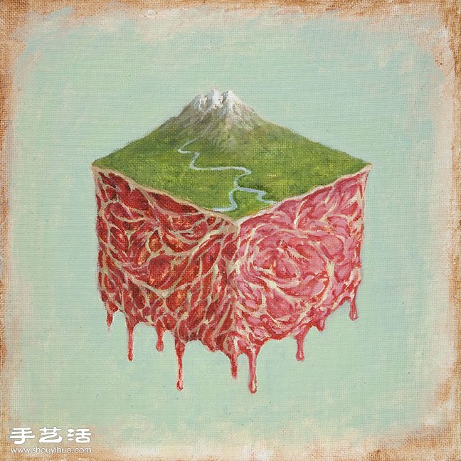 旧金山艺术家MICHAEL KERBOW超现实画作