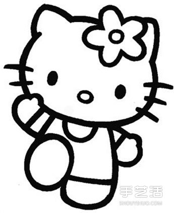 Hello Kitty简笔画图片步骤教程 超可爱的！