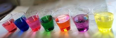 色彩传送带小实验 让颜色在不同杯子间传递