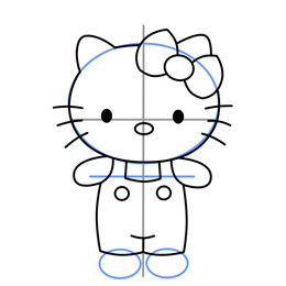 Hello Kitty简笔画的画法 猫咪简笔画教程