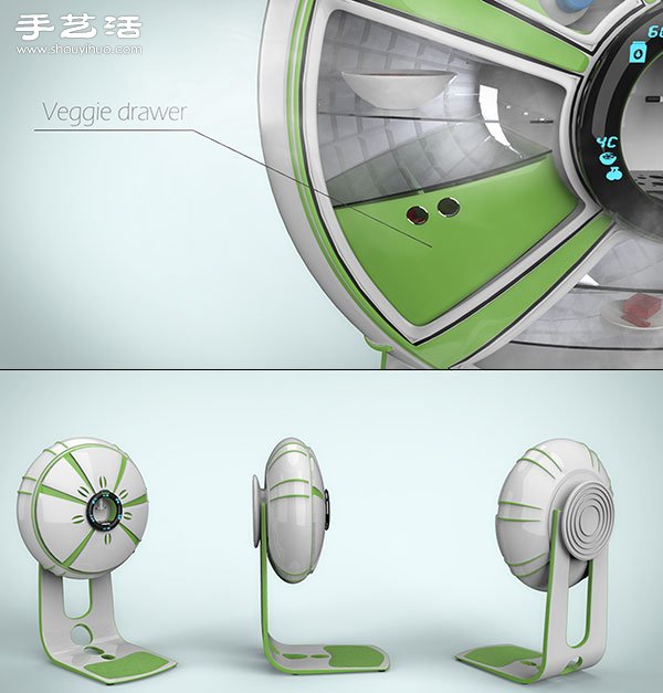 概念设计：会呼吸的Frigido分类调节冰箱