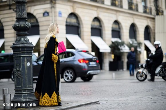 巴黎春夏高订时装周穿搭达人时尚街拍