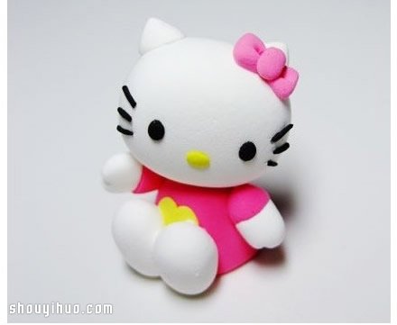 Hello Kitty猫咪软陶公仔粘土玩偶手工制作