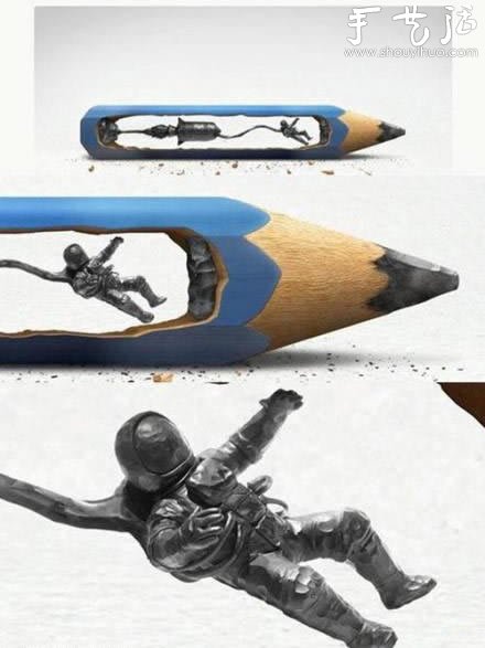 大师级别的铅笔芯雕刻艺术