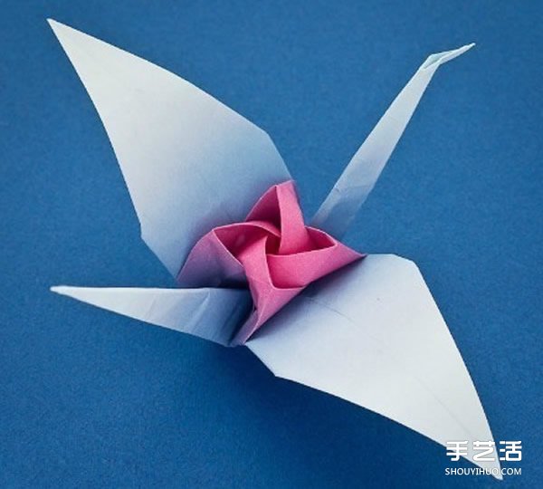 折纸玫瑰千纸鹤的教程