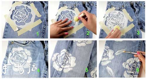 DIY印花牛仔裤 牛仔裤印花制作方法