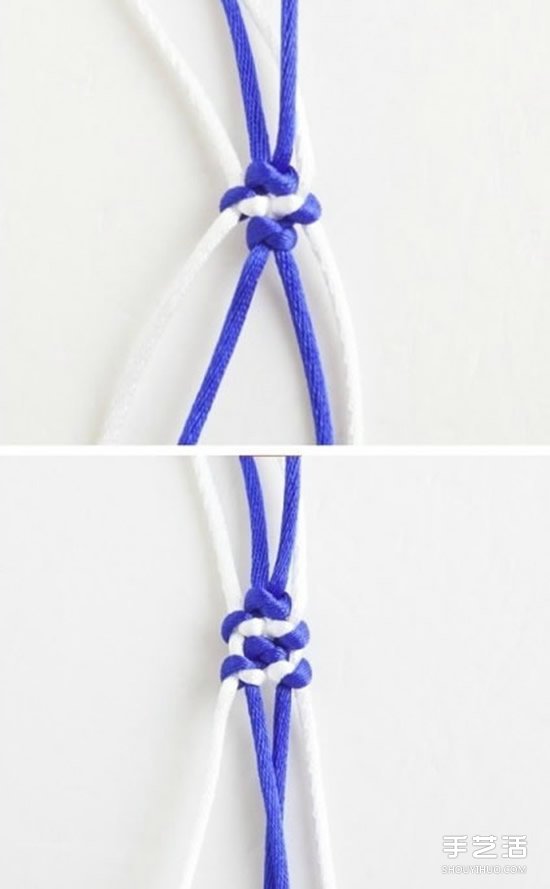 青花瓷手链的编织方法 DIY青花瓷手链的编法