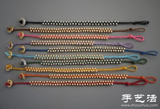 串珠+绳编 DIY制作漂亮手链/脚链/项链