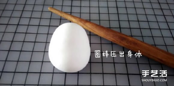 超轻粘土DIY制作土豆兔Molang的步骤图解