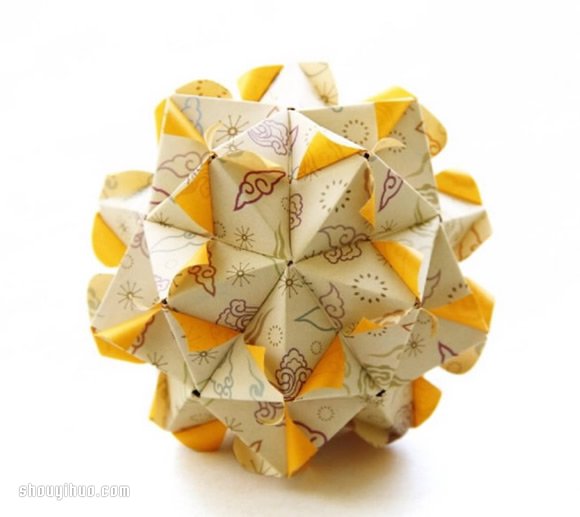 如何手工折花球的教程 折花球的方法与图解