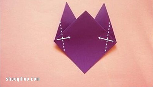 折纸猫咪手偶的方法 猫咪手偶制作方法图解