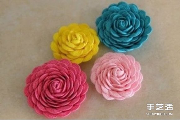 利用不织布花边DIY制作漂亮的花朵发夹发饰