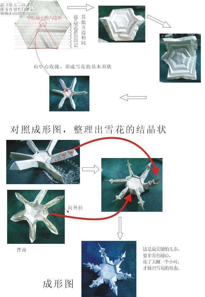 立体雪花折纸教程