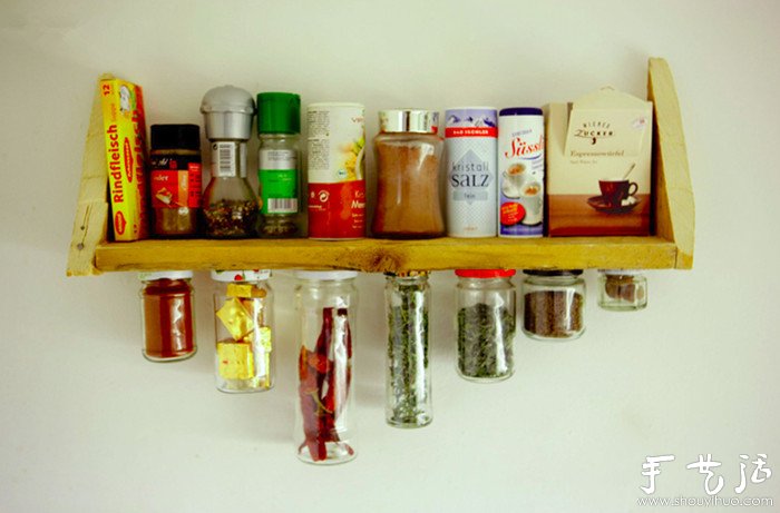 超实用家居手工：玻璃瓶罐DIY置物架