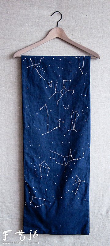 刺绣DIY星空桌垫/桌布的教程