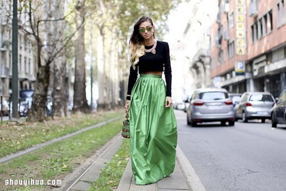 Maxi Skirt 流露迷人韵味的及地长裙穿搭