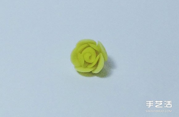 超轻粘土玫瑰花制作 粘土花玫瑰花DIY图解