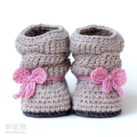 超Q毛线针织婴儿鞋作品 手工宝宝毛线鞋图片