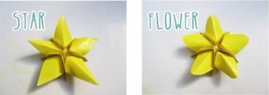 折纸星星的折法图解 手工折纸花朵方法步骤