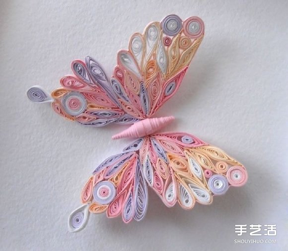 漂亮的衍纸蝴蝶图片 手工卷纸蝴蝶作品欣赏
