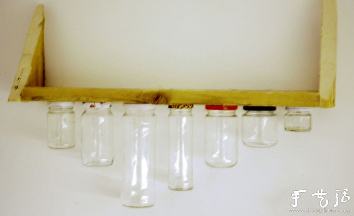 超实用家居手工：玻璃瓶罐DIY置物架