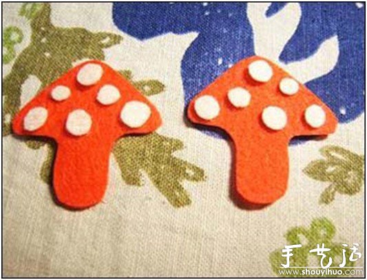 童趣红蘑菇小挂件手工制作