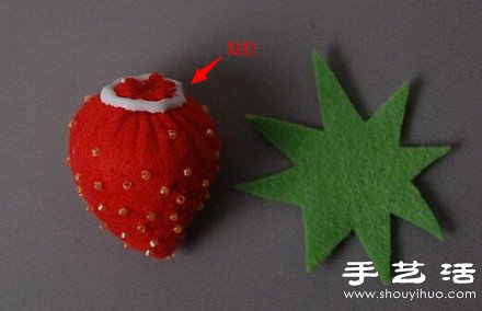 不织布教程：DIY制作可爱小草莓