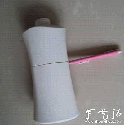 沐浴露瓶子手工DIY小挂箩