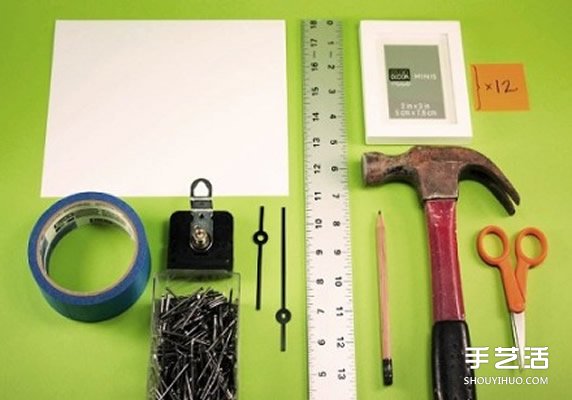 钟表样式的个性照片墙DIY制作步骤图解教程